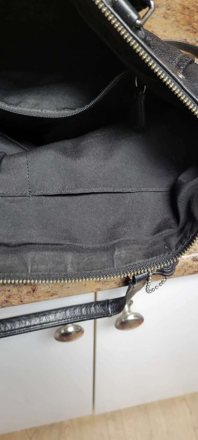 Coach Black Leather Satchel Handbag - photo 3