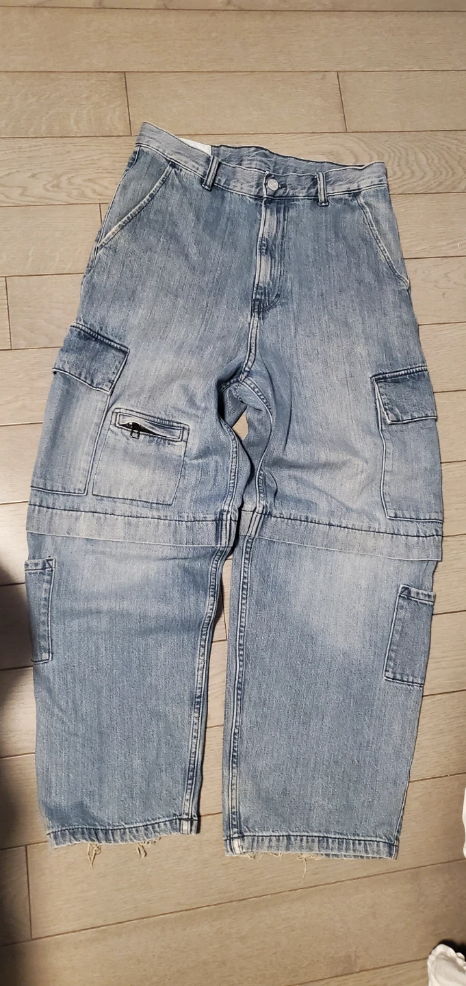 vintage h&m baggy cargo denim