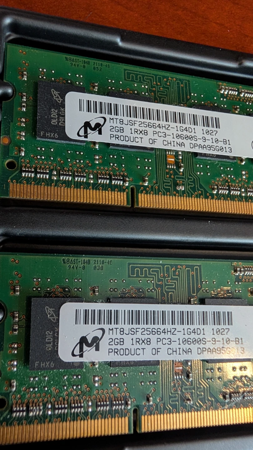 2 x 2GB Micron DDR3 Laptop RAM (4GB Total) – 1333MHz SO-DIMM - photo 2