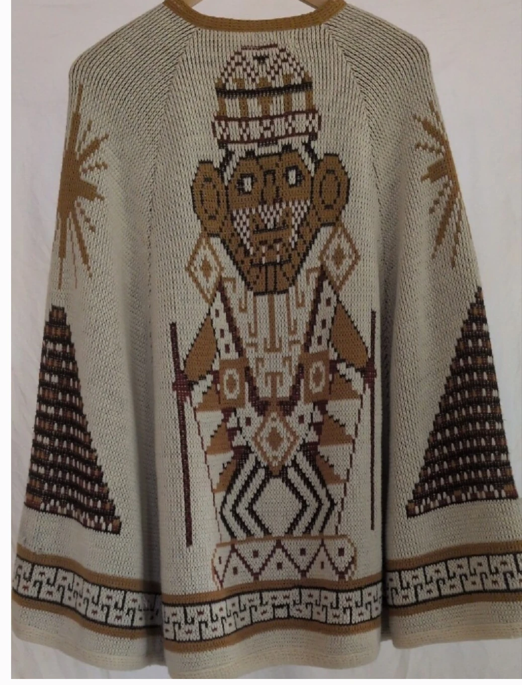 Sturbridge Acrylic Geometric Print Poncho - photo 2