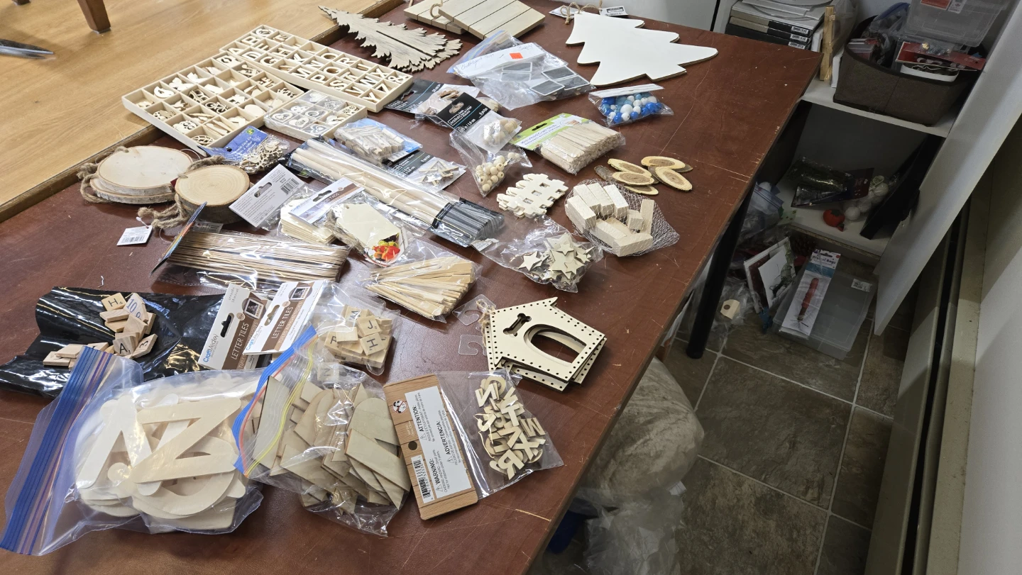 Wood Craft Supplies Lot