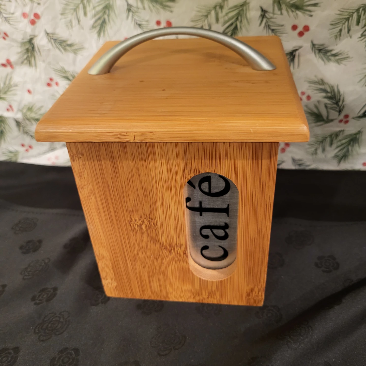 Bamboo Coffee Canister with Frosted Inner