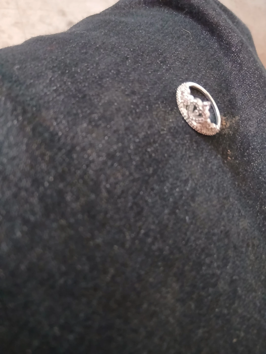 Silver-tone Ring with Pink and Blue Stones