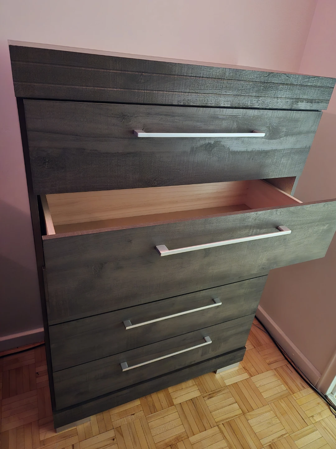 Grey 5-Drawer Dresser - photo 2