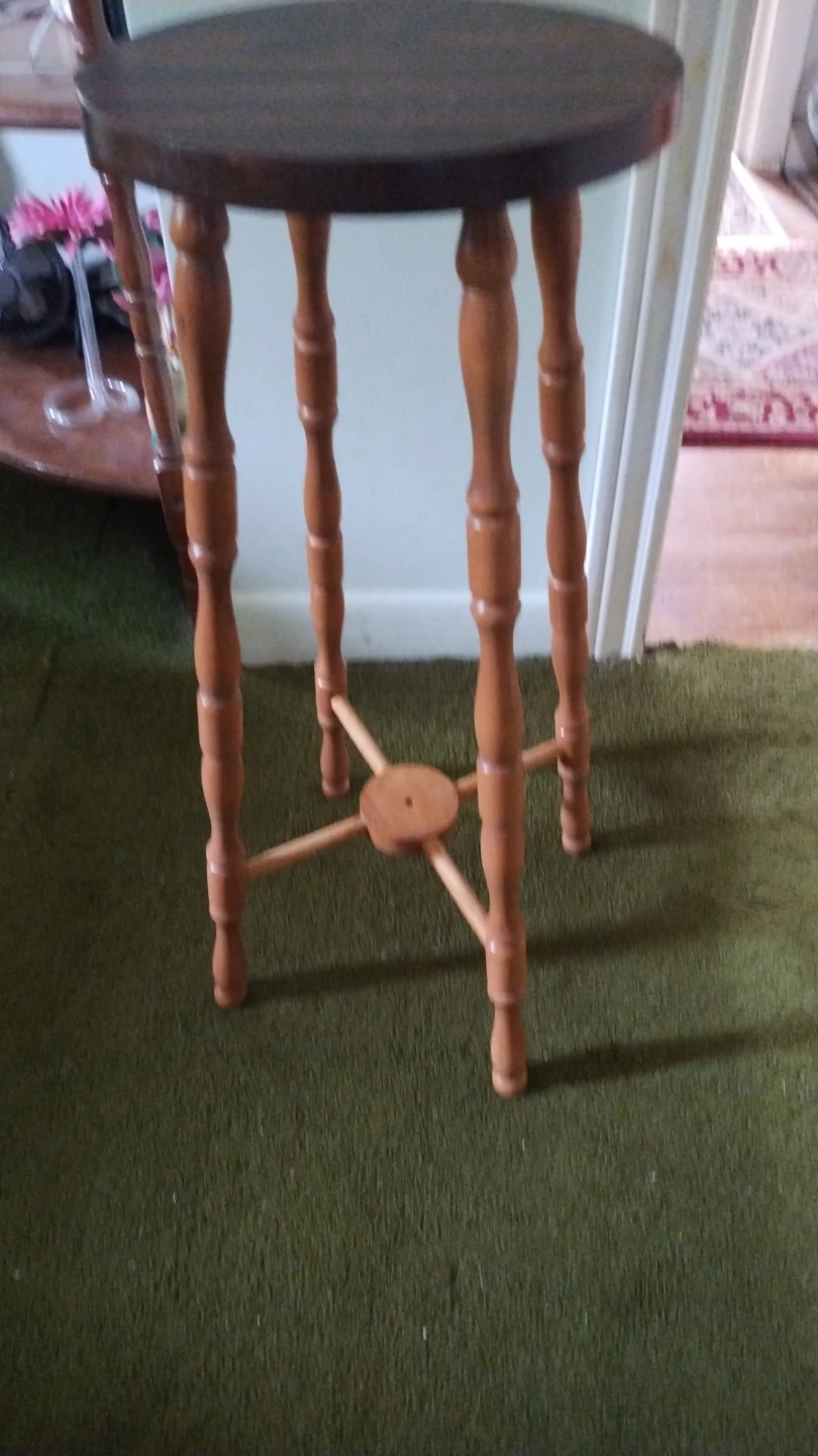 Wooden plant stand or side table - photo 2