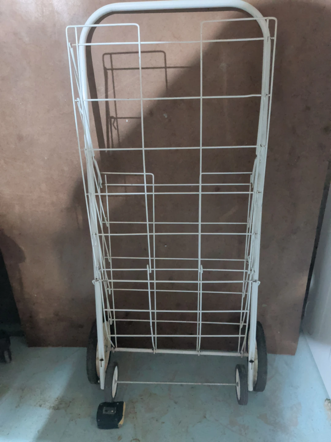 White Wire Shopping Cart with Wheels - photo 3