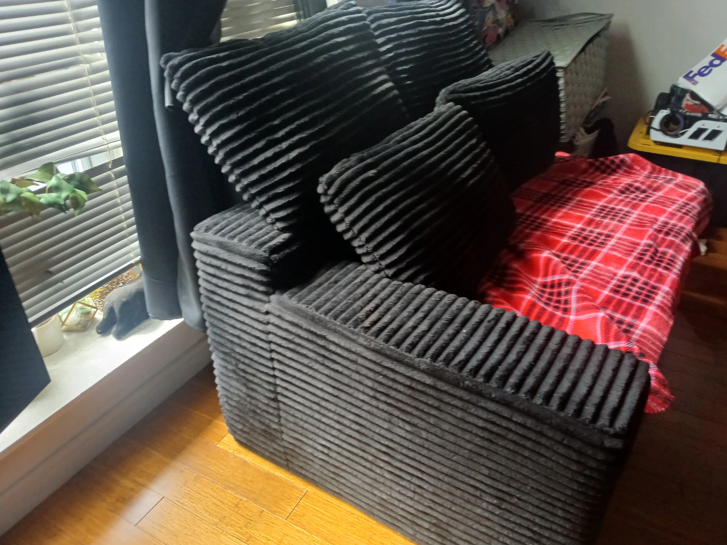 Black Corduroy Accent Pillows - photo 3