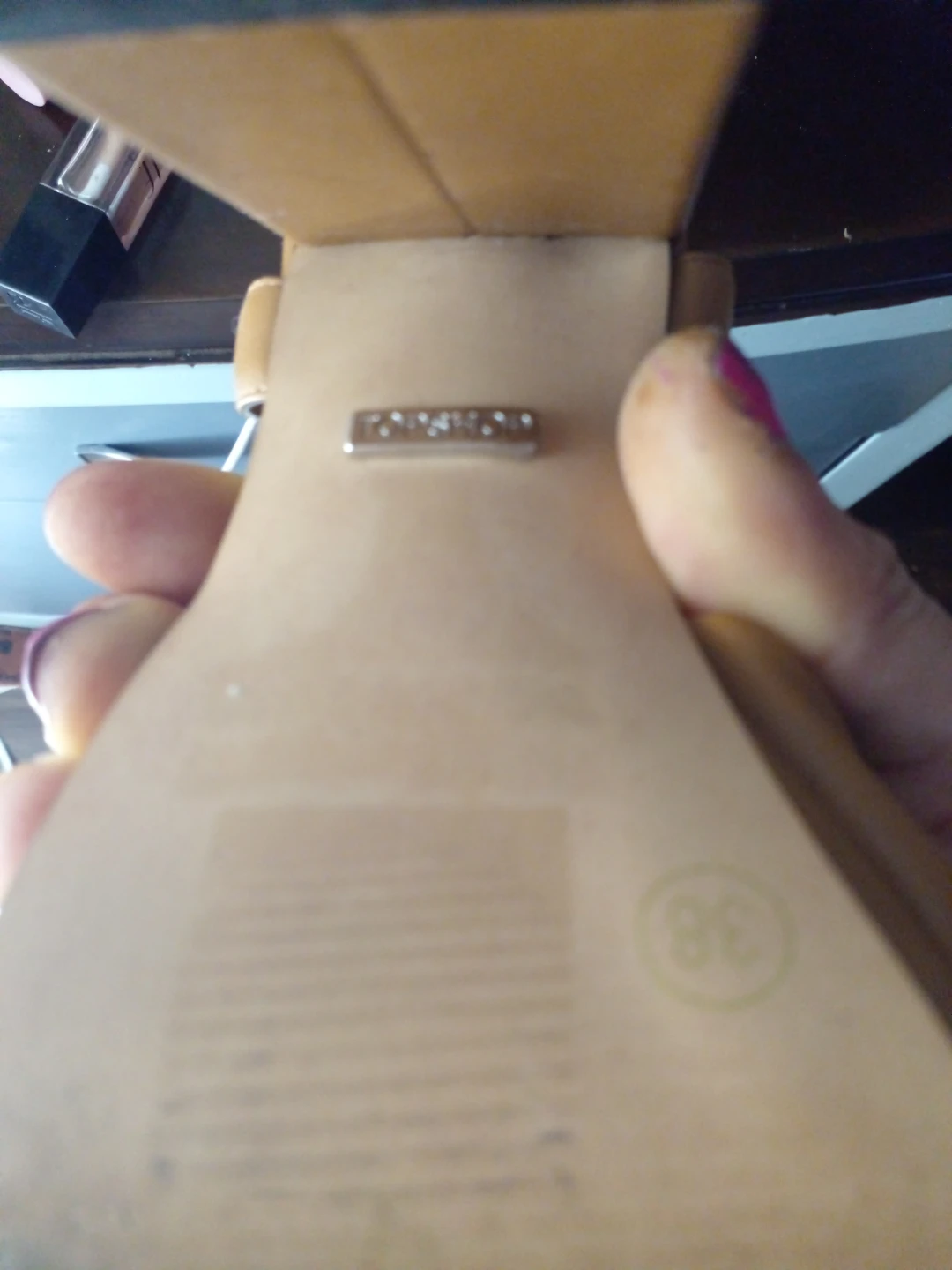 Tan Block Heel Sandals Size 38 - photo 2