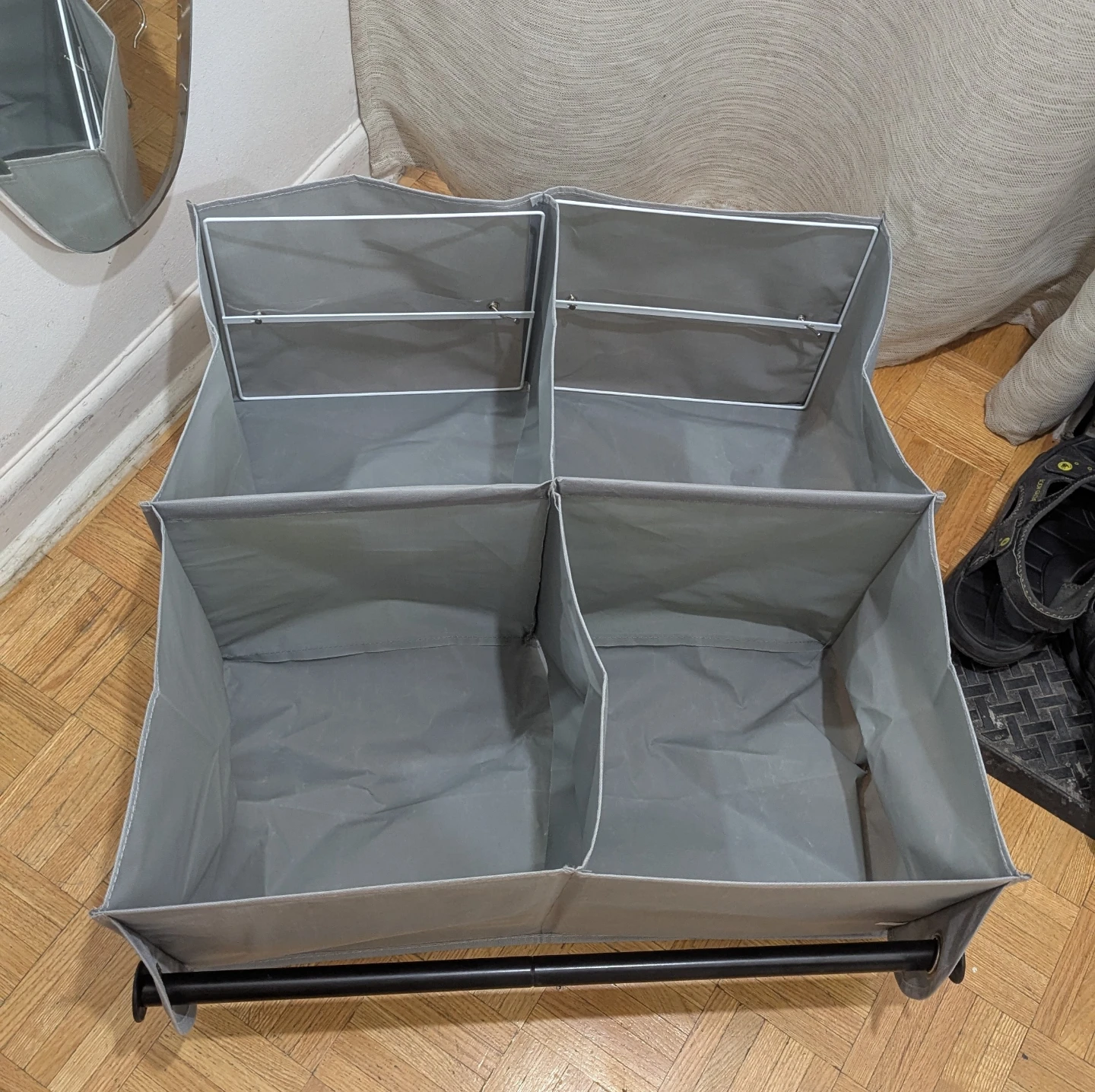 4-Shelf Hanging Closet Organizers Сlothes Hanger Rod Storage - photo 4