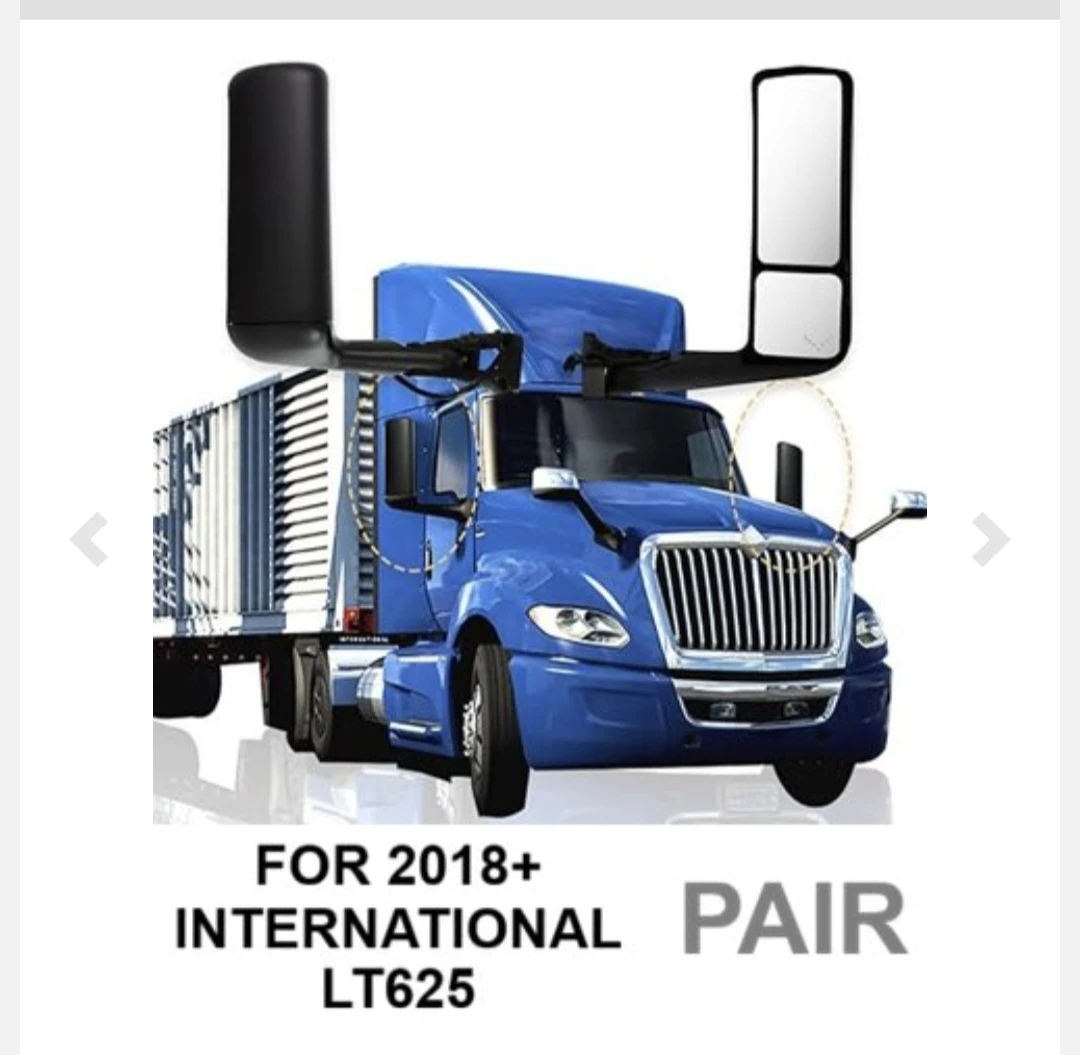 Pair of Side Mirrors for 2018+ International LT625 Truck