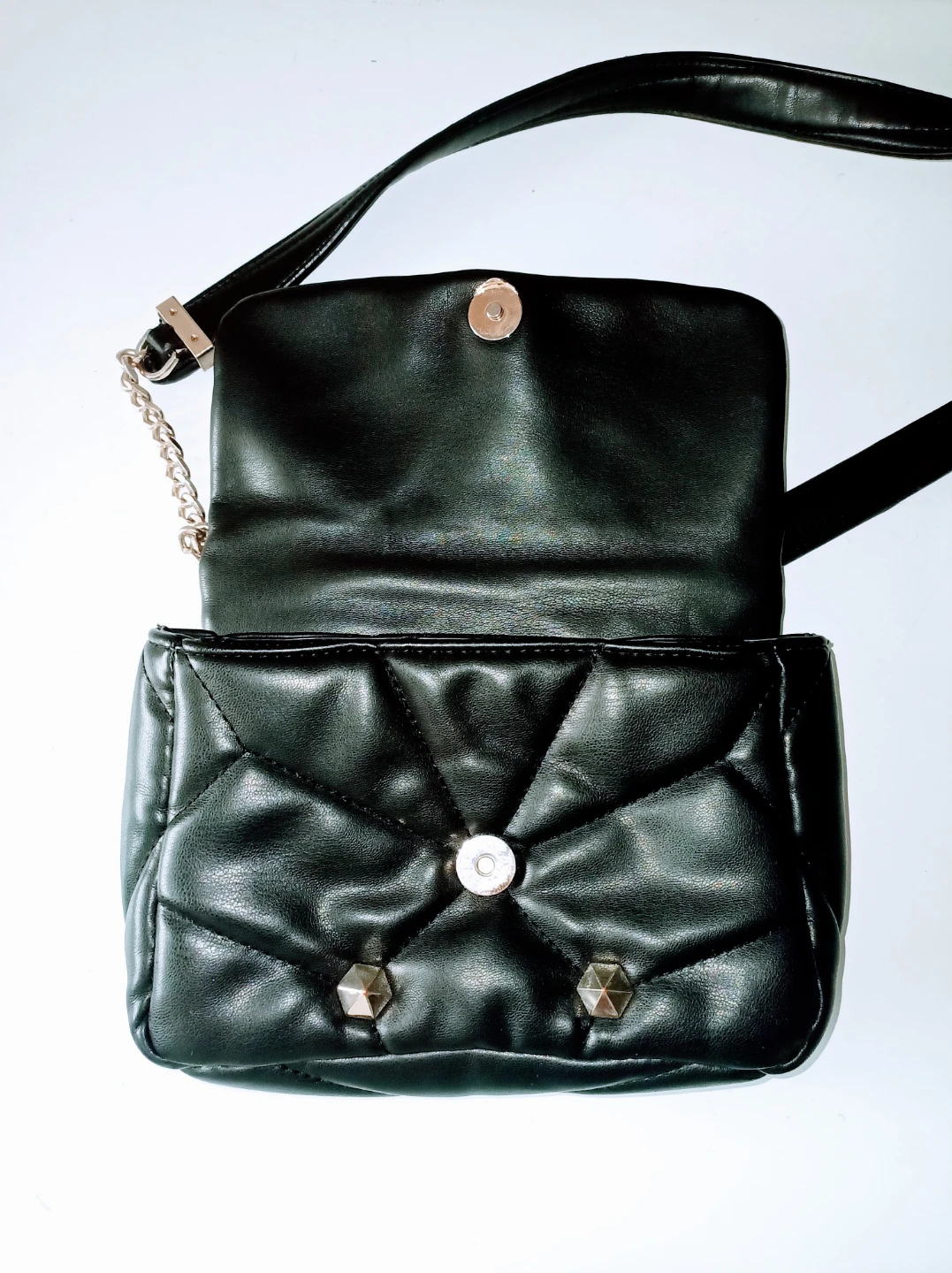 LikeNew~ZARA QUILTED STUDDED CROSSBODY BAG - photo 3