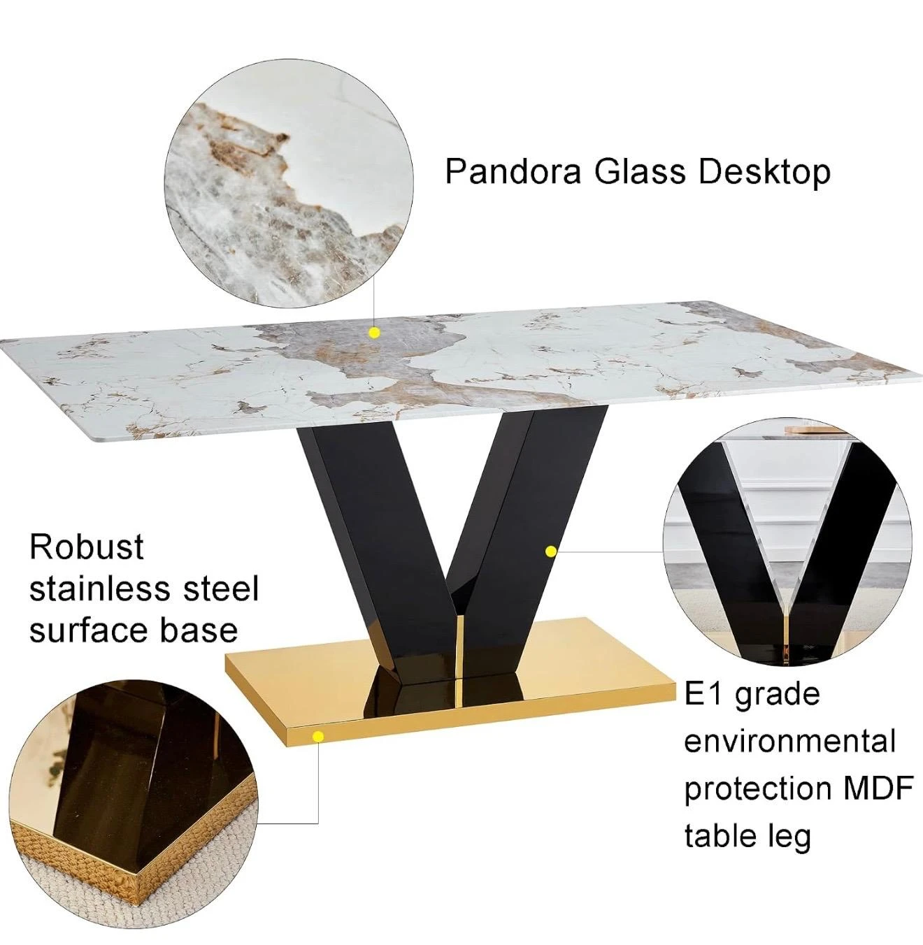 Modern Dining Table with Chairs