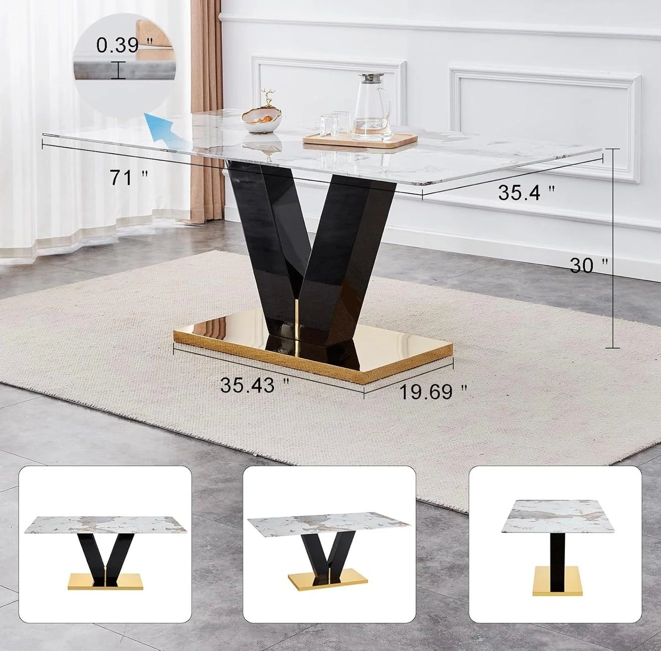 Modern Dining Table with Chairs - photo 3