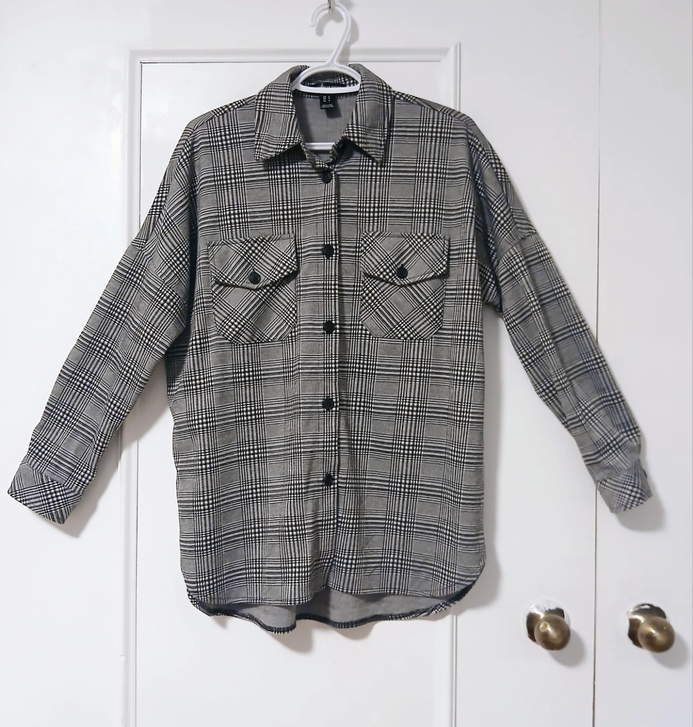 Men Small Streetwear Society Plaid Button-Up Shirt