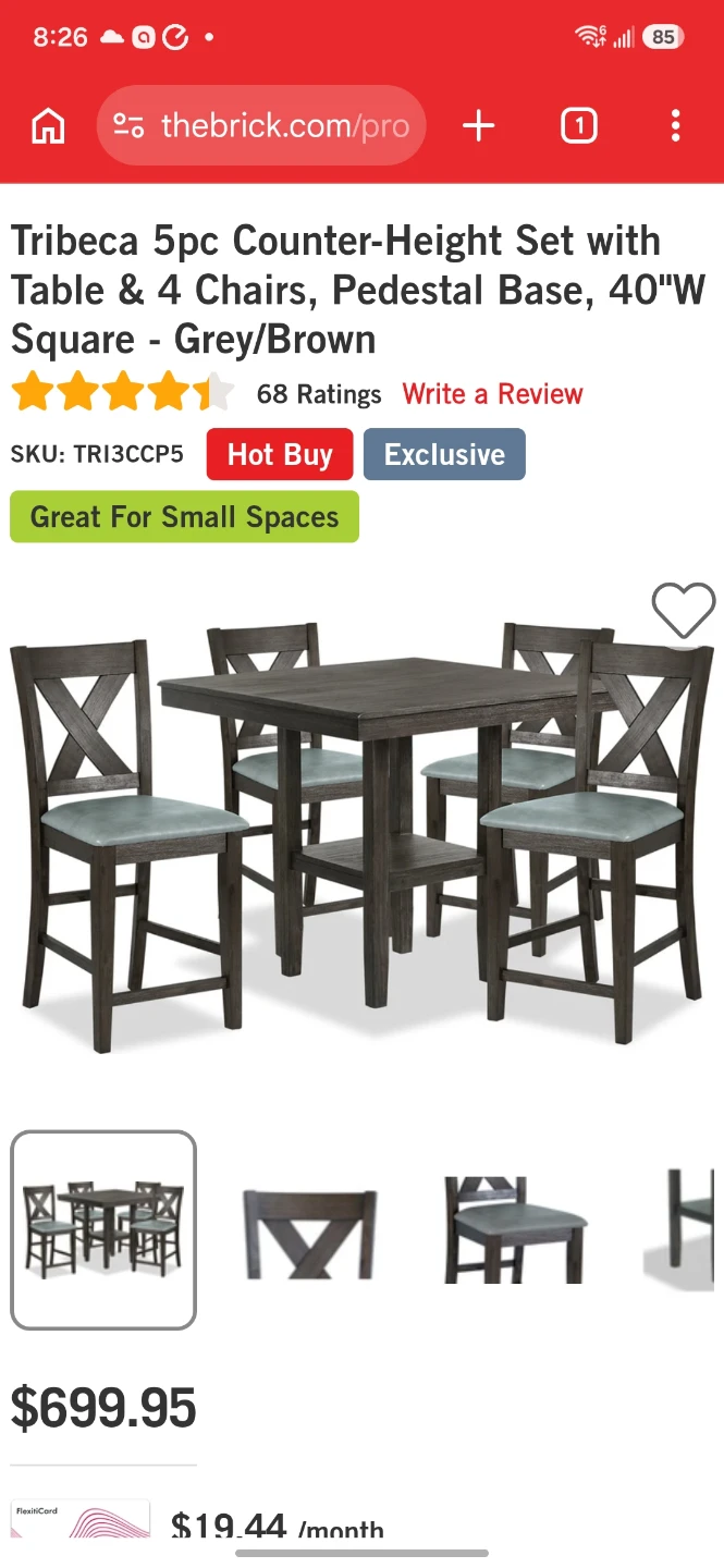 Dinning table plus four chairs - photo 2