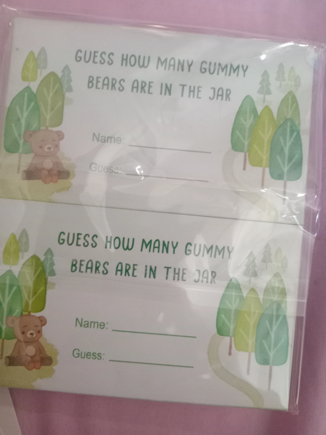 Guess How Many Gummy Bears Party Game Cards - photo 2