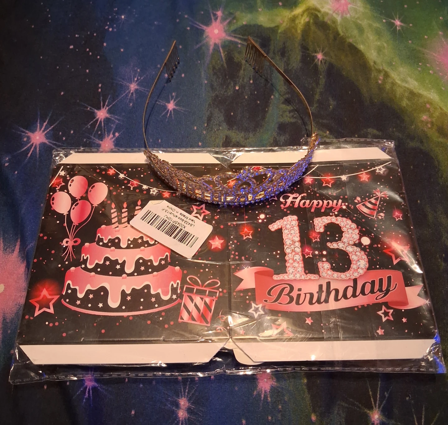 Happy 13th Birthday Money Cake & Crown