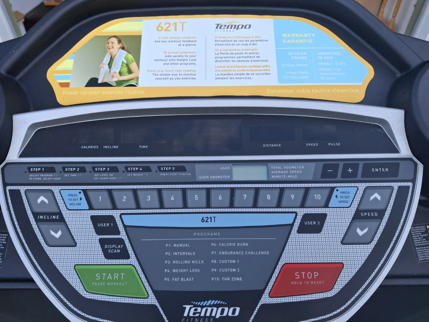 Tempo Fitness 621T Treadmill - photo 4