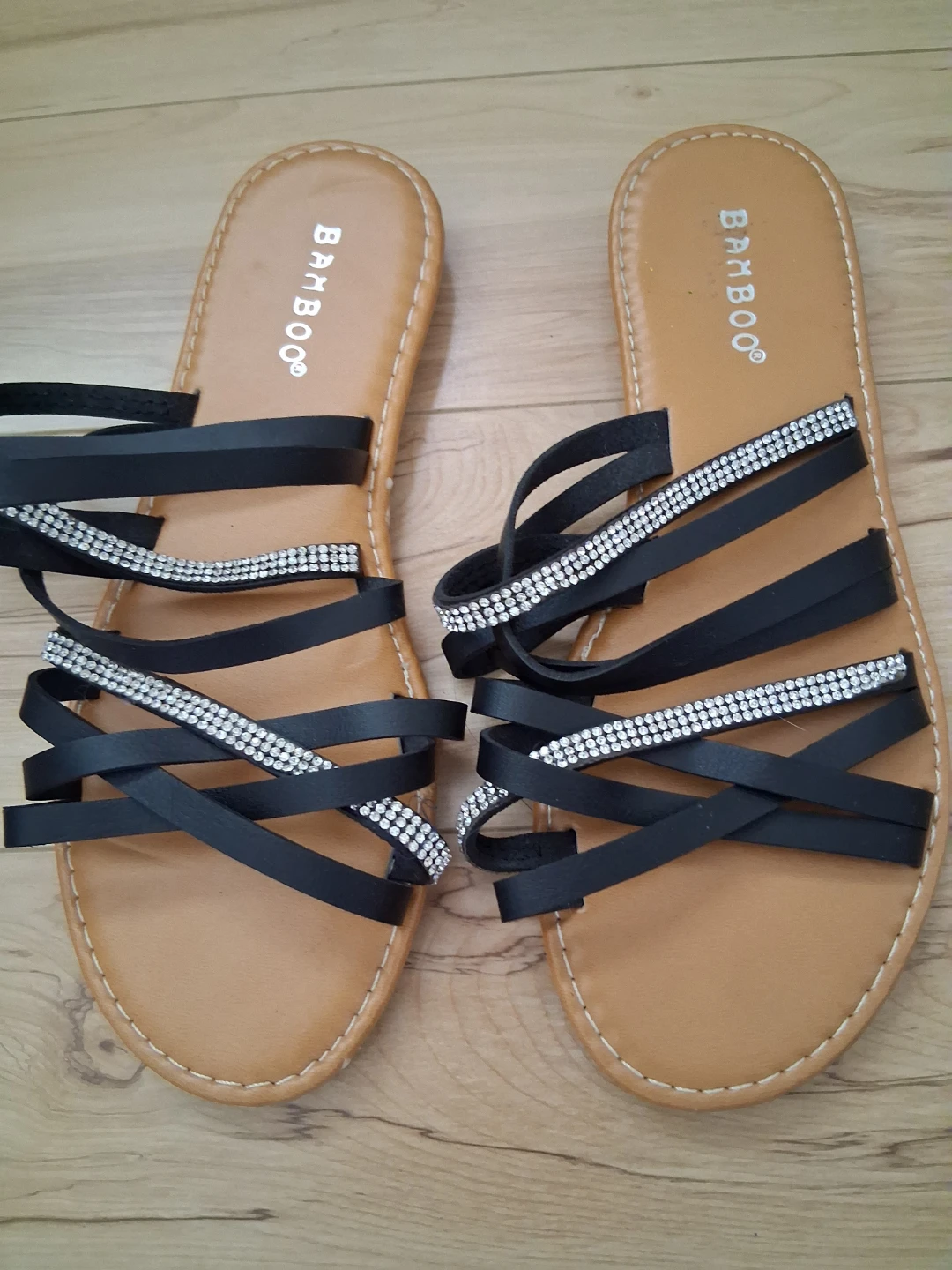 Two Sandals - Zara Black Strappy Sandals and Baboo Beige Sandals - photo 4