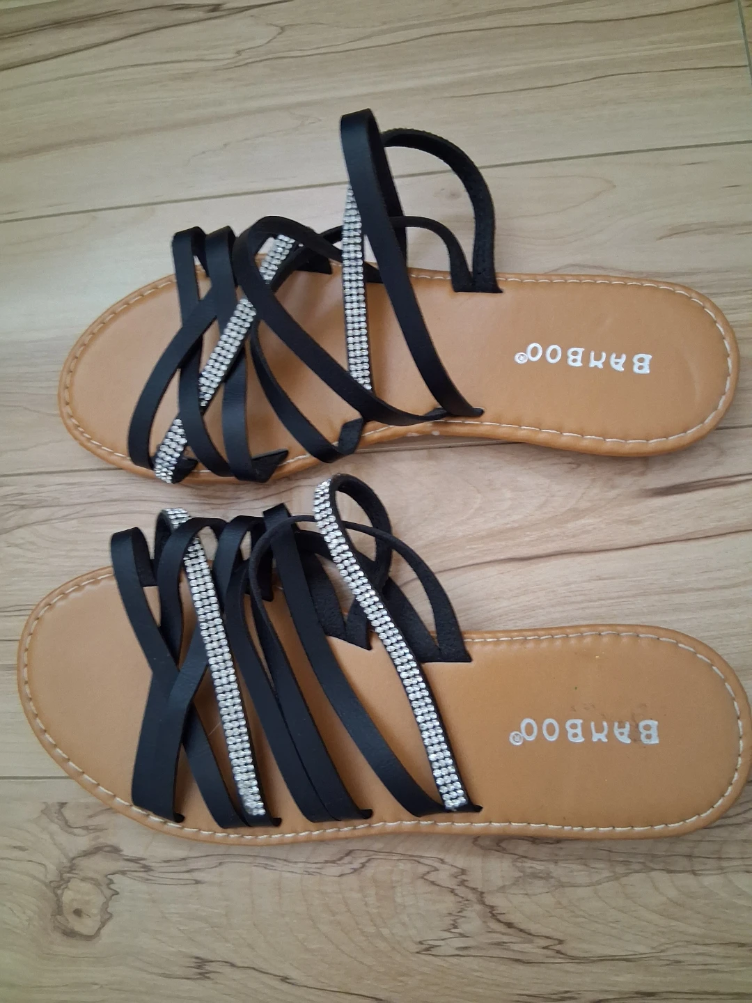 Two Sandals - Zara Black Strappy Sandals and Baboo Beige Sandals - photo 5