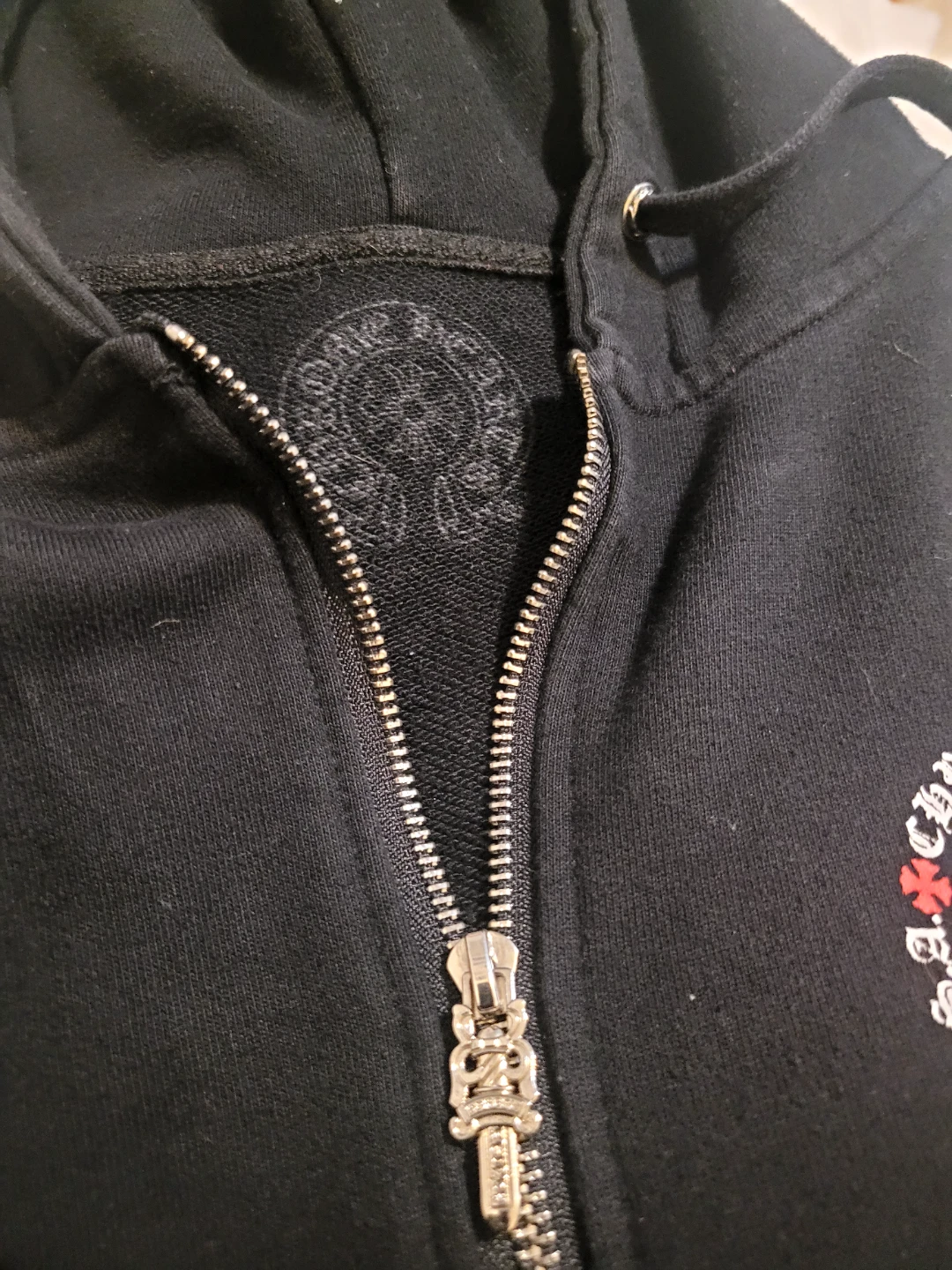 Chrome Hearts Black Zip-Up Hoodie - photo 5
