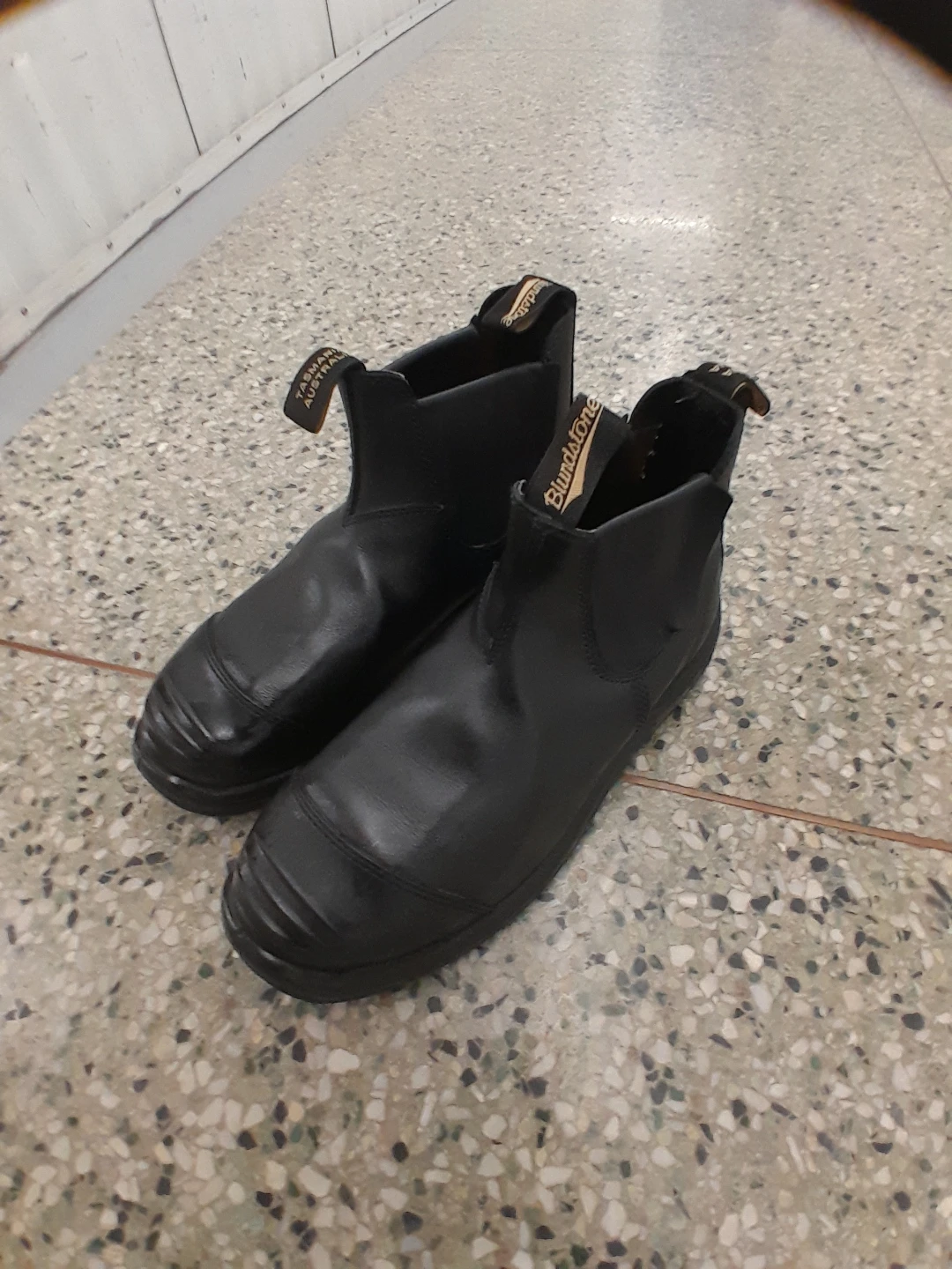Blundstone Black Leather Steel Toe Work Boots Men's Size 12 - photo 2