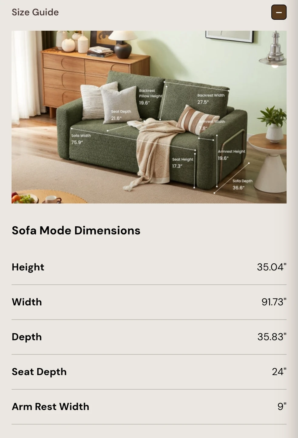 Modern Sofa Bed 92" - photo 3