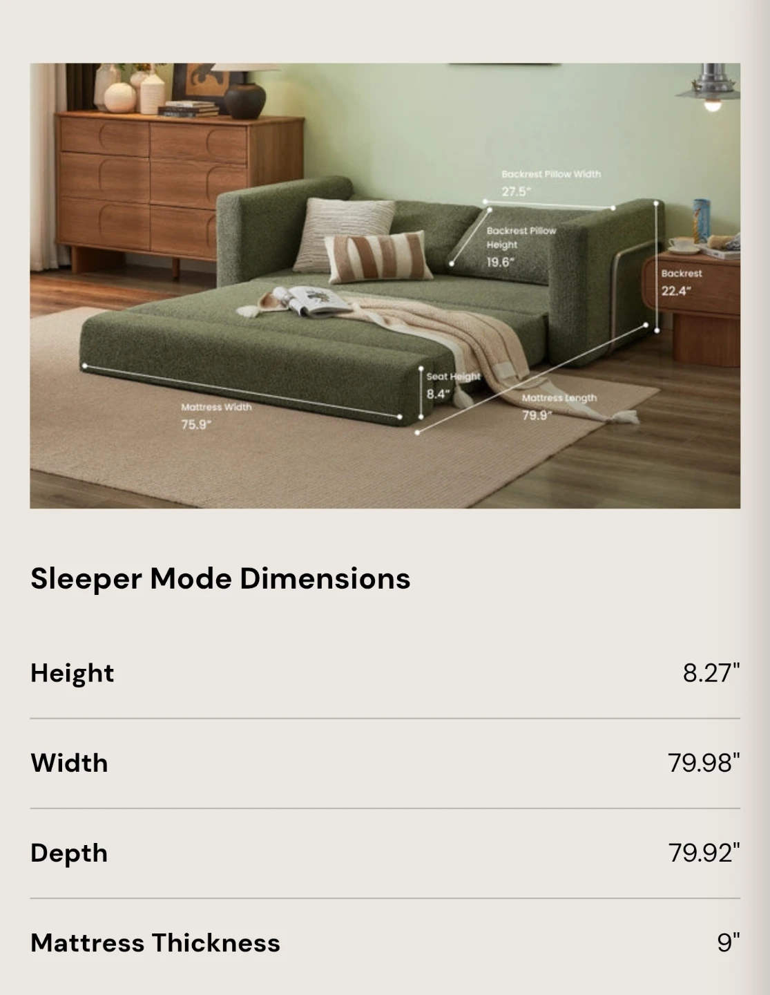 Modern Sofa Bed 92" - photo 4