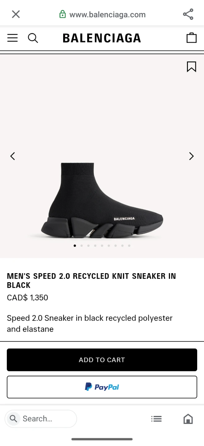 Balenciaga Men's Speed 2.0 Recycled Knit Sneaker