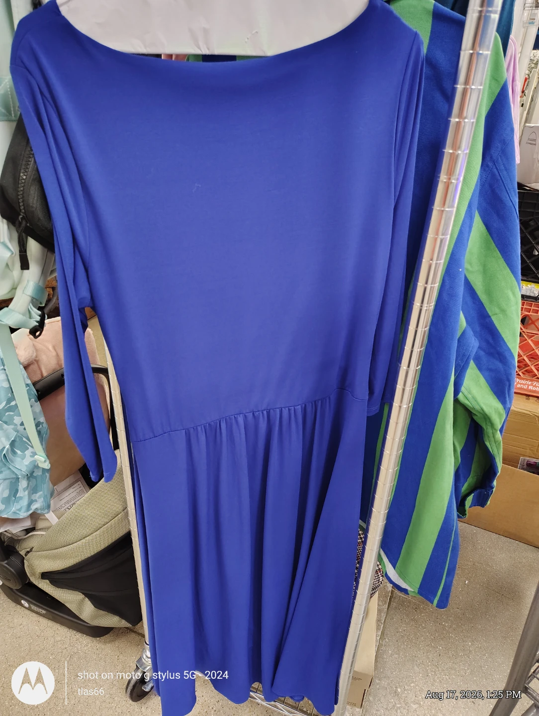 Midnight Velvet Royal Blue V-Neck Drape Dress - photo 4