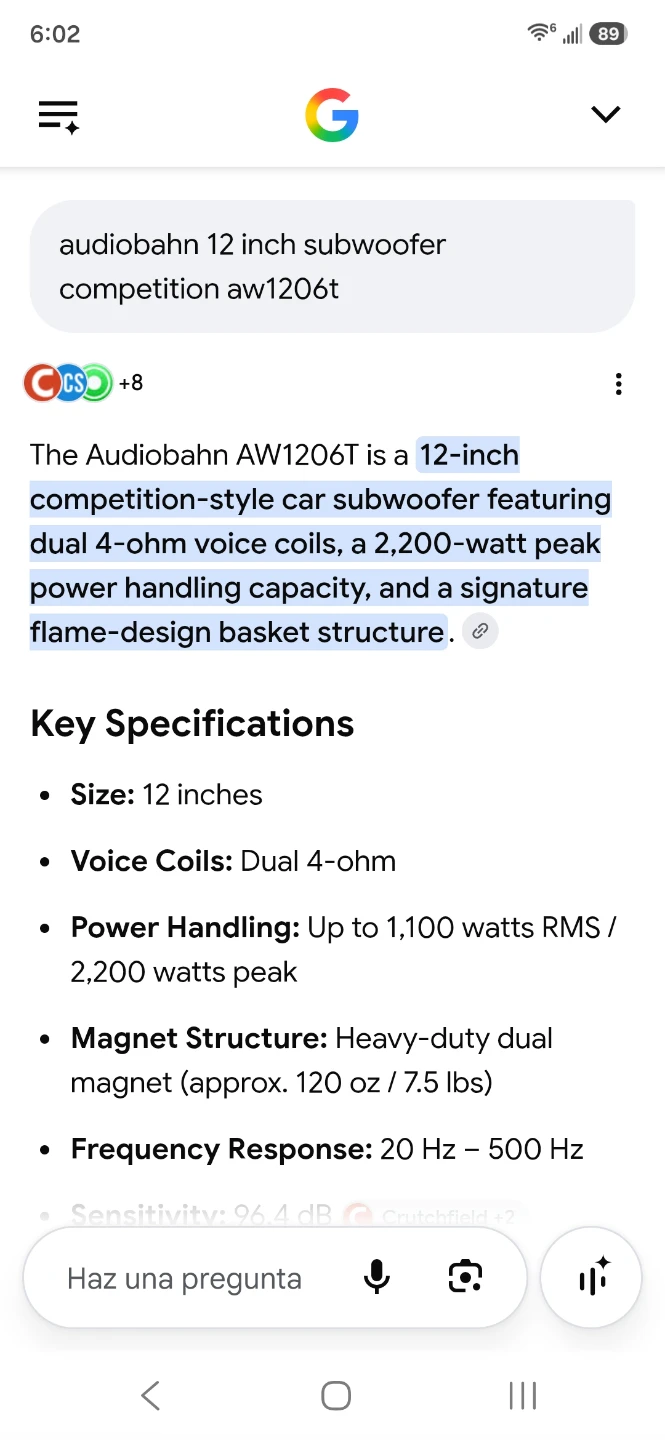Audiobahn 12 Inch Competition Car Subwoofer AW1206T - photo 4