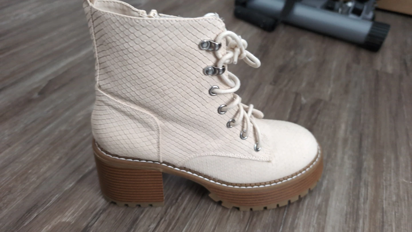 IVORY SNAKE Combat Boots - photo 4