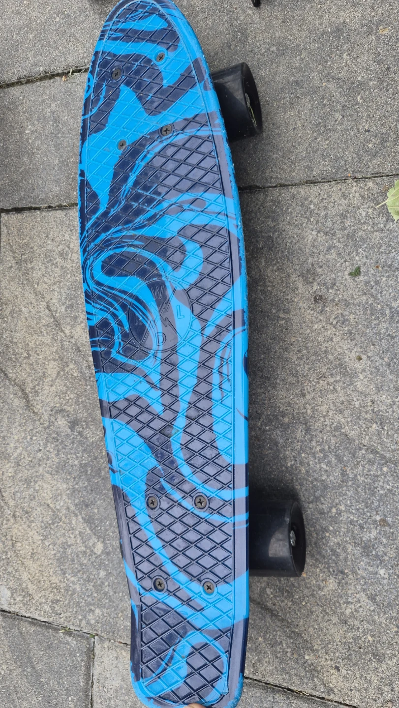 Blue Swirl Penny Board Style Skateboard - photo 2