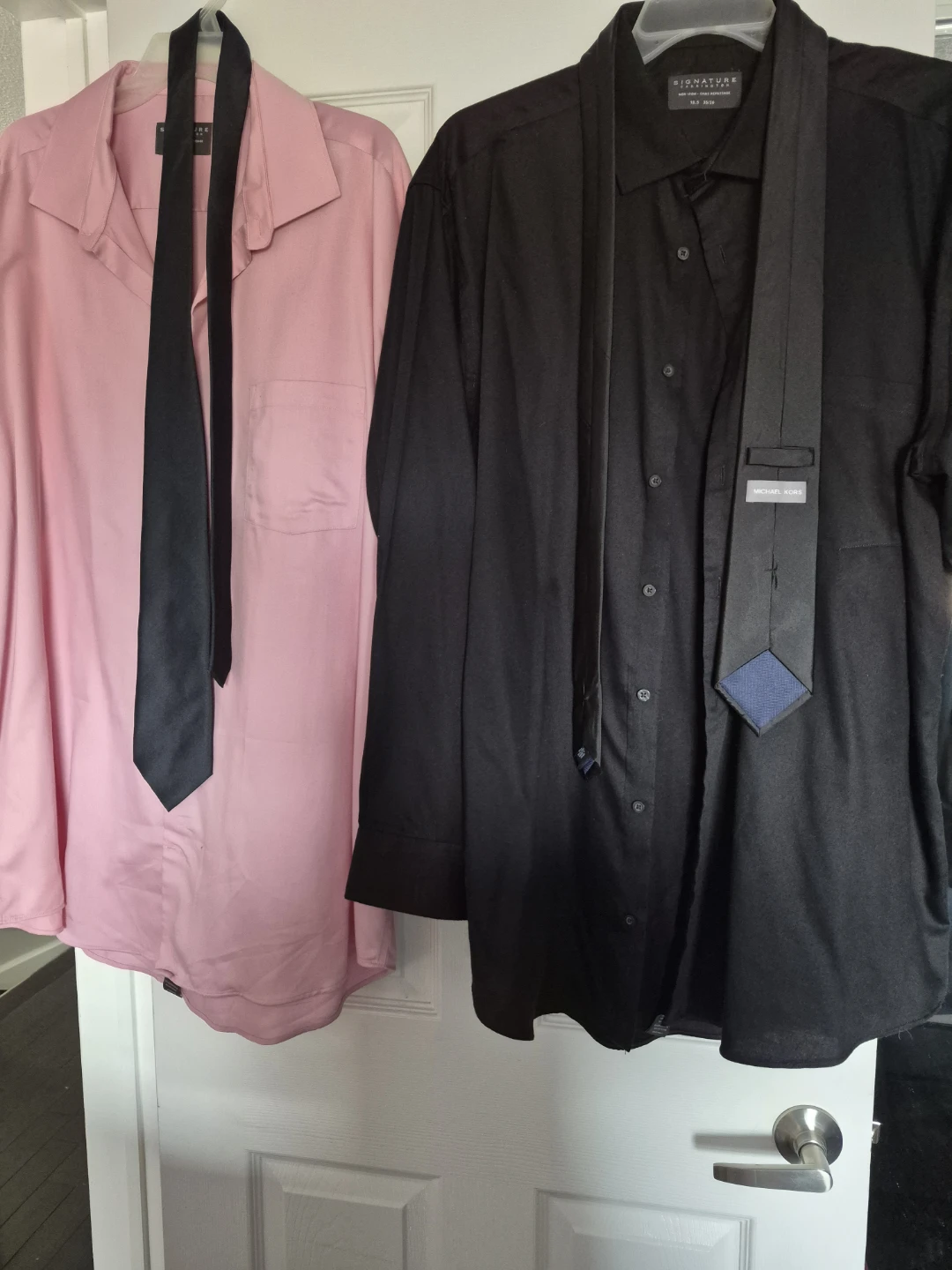 Signature Carrington Mens Dress Shirt & Tie -  Size 18.5 35/36