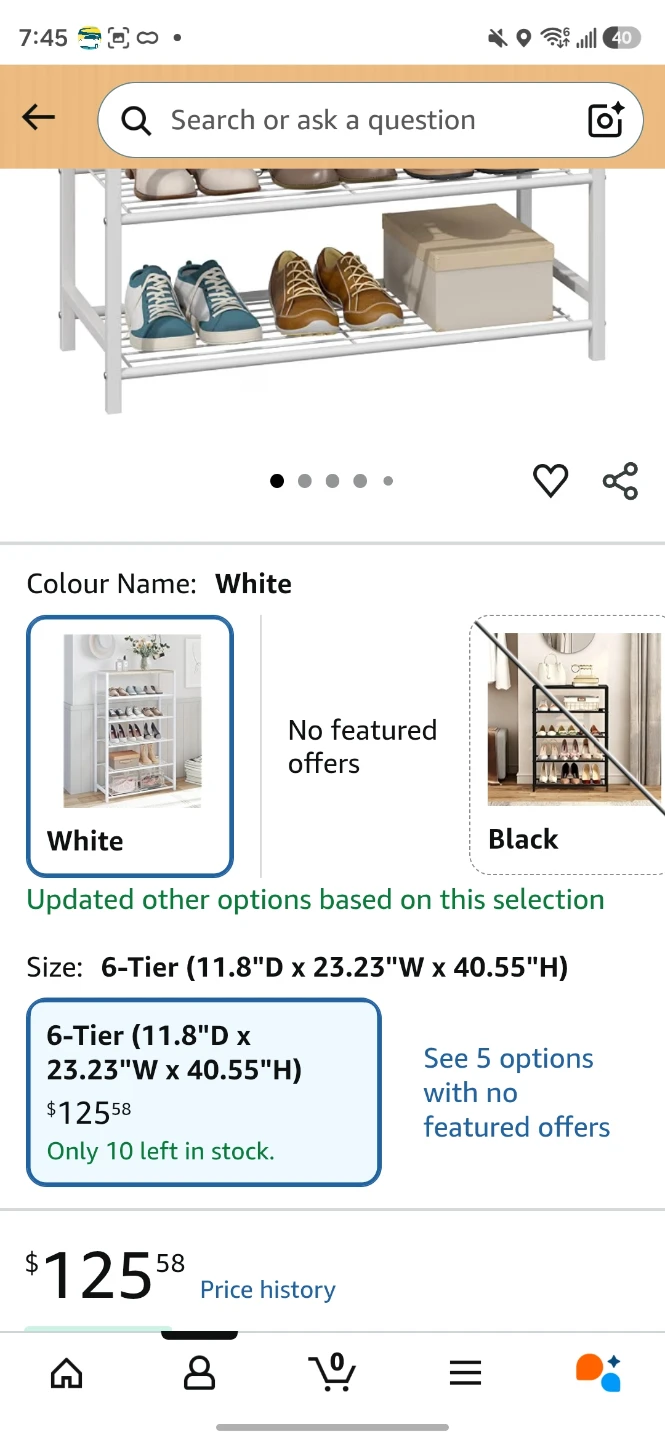 6 tier Shoe Rack with Wood Top - photo 5