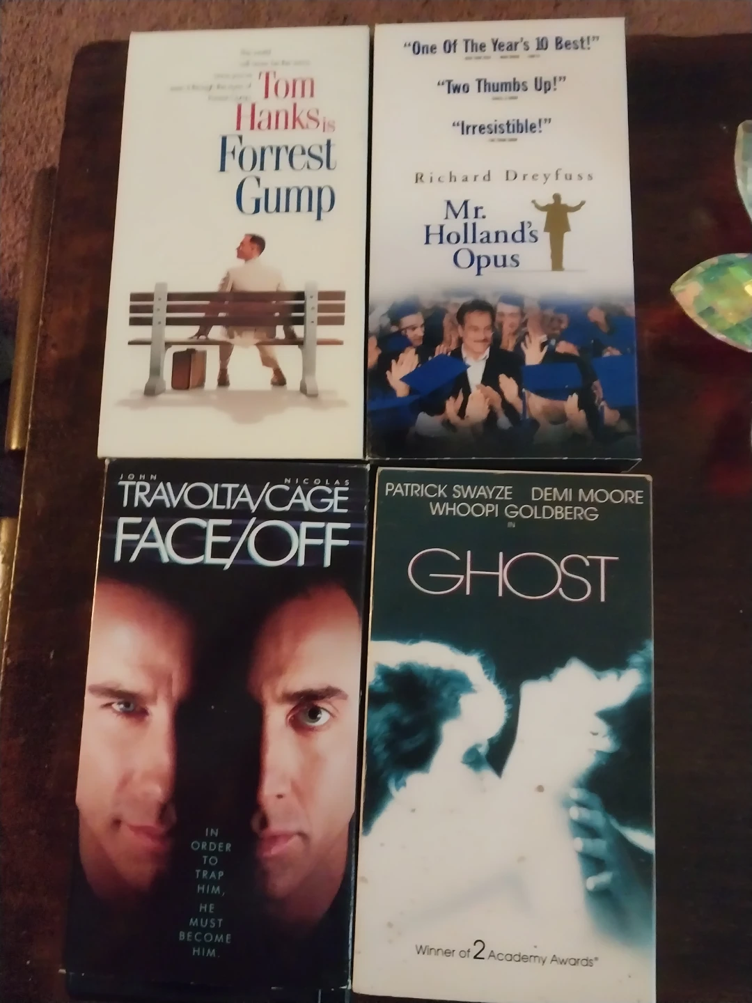 4 VHS Movies Forrest Gump Face/Off  Ghost Mr. Holland's Opus