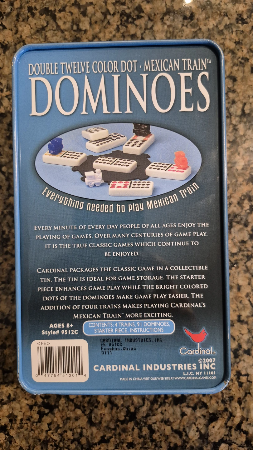 Complete New Cardinal Mexican Train dominoes set - photo 2