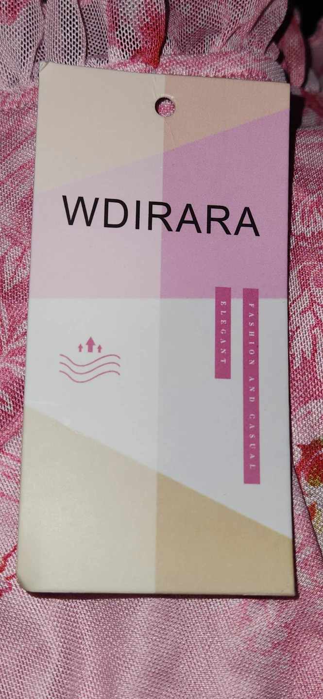 WDIRARA Pink Floral Ruffle Tank Top