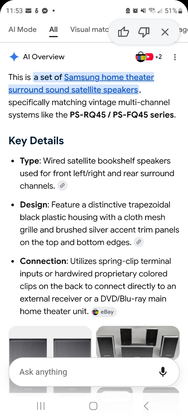 Set of 4  Samsung home theater surround sound speaakers - photo 4