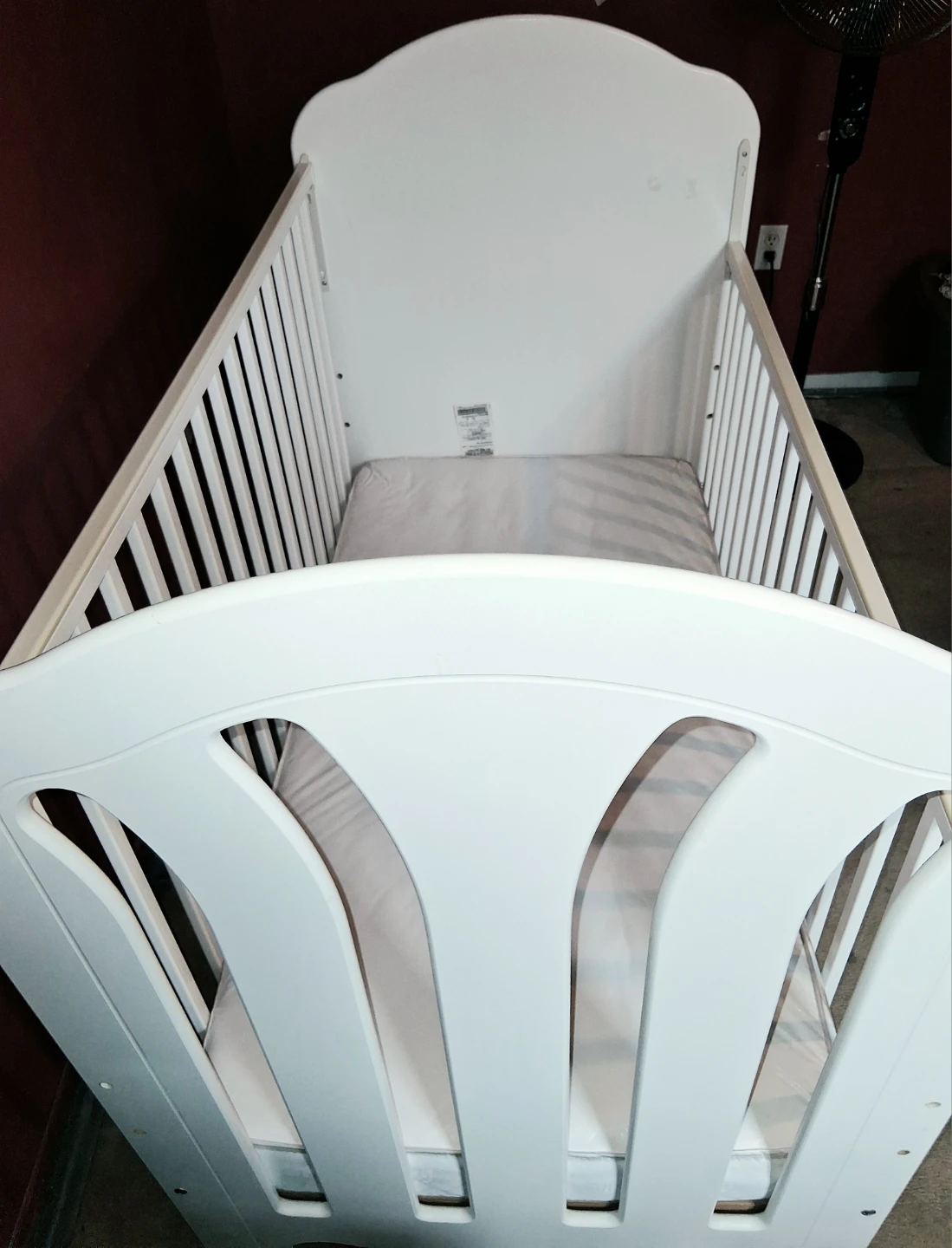 White Baby Crib with Mattress - photo 3