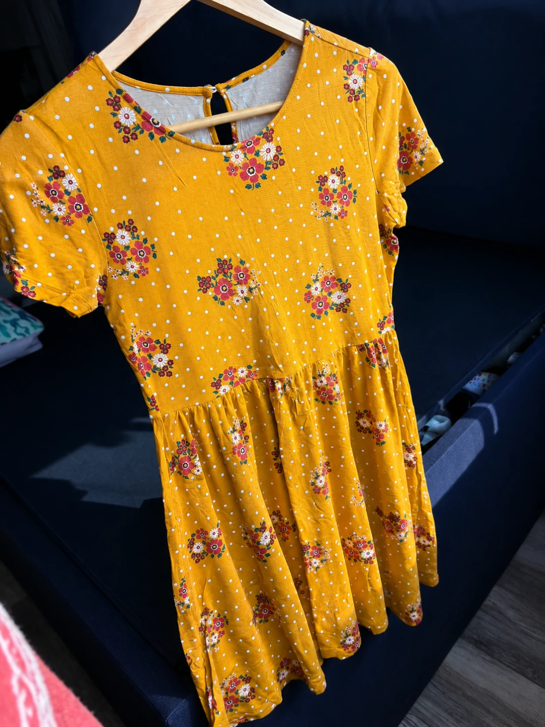 Yellow Floral Print Dress - photo 2