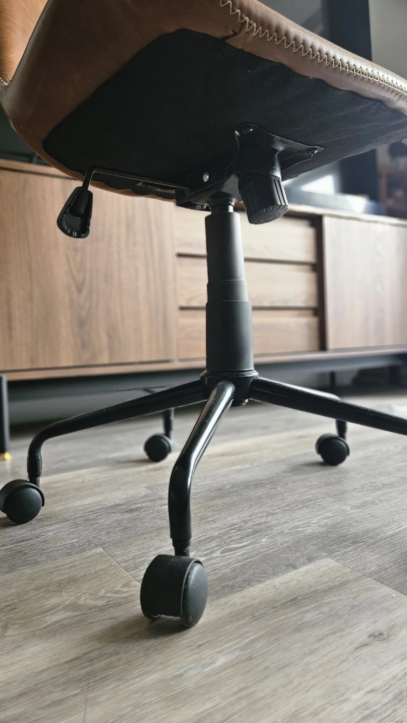 Brown Faux Leather Office Chair - photo 3