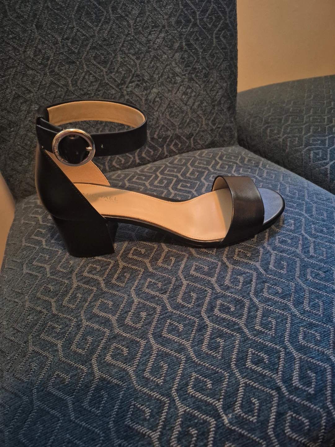 Michael Kors Black Leather Ankle Strap Heels - photo 3