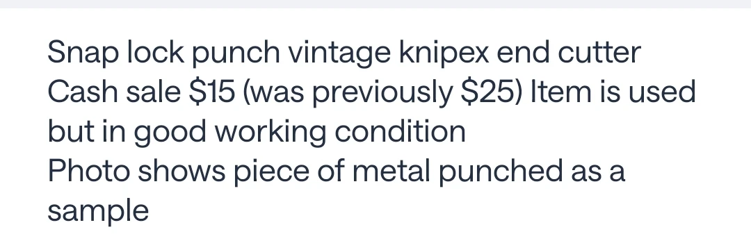 Vintage Knipex Snap Lock Punch End Cutter - photo 3