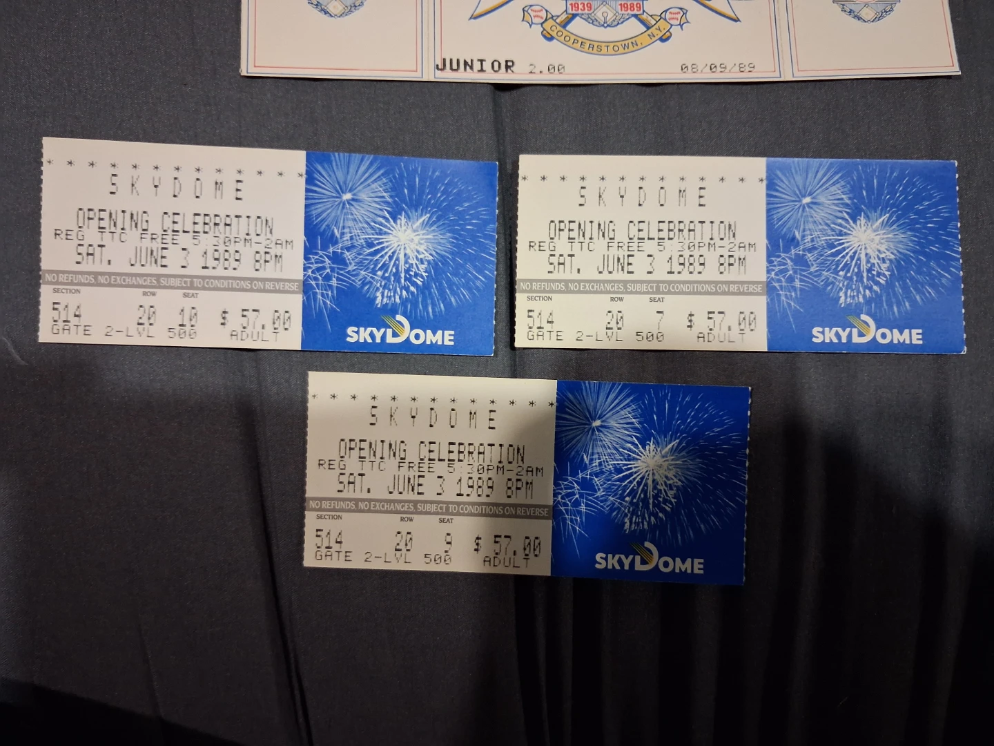 SkyDome Opening Celebration Ticket - June 3, 1989