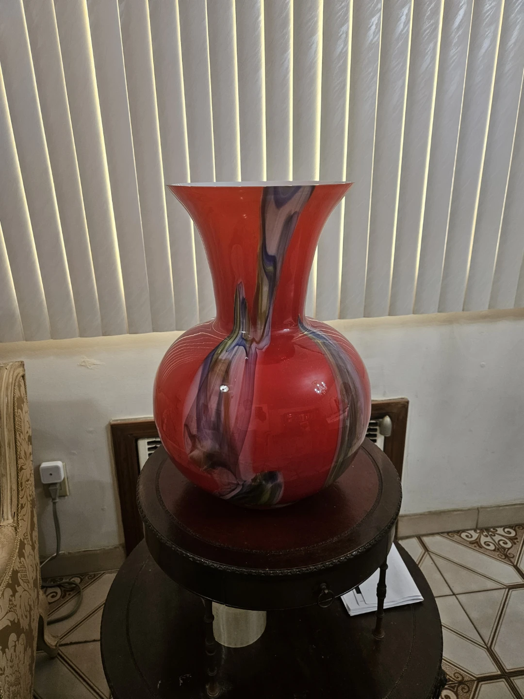 Large glass vase