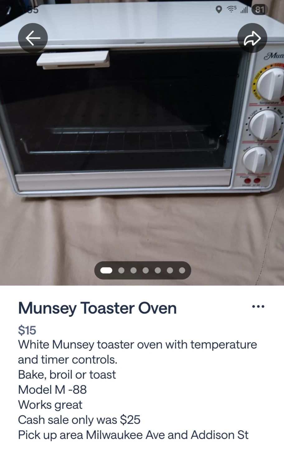 Munsey Toaster Oven M-88 - photo 2