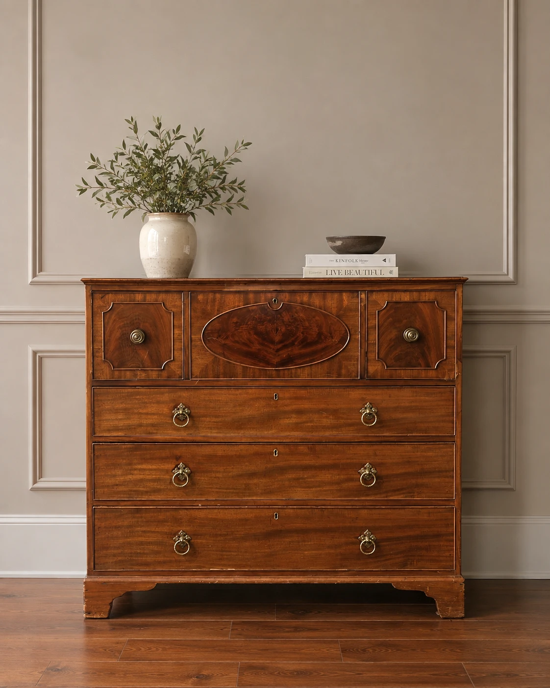 Antique Solid Wood Secretaire/ Chest of Drawers - photo 2