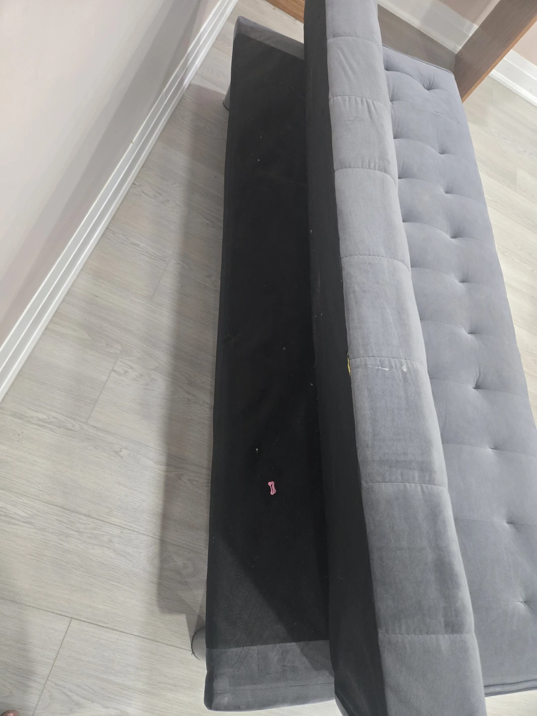 Grey Tufted Sofa Bed - photo 4