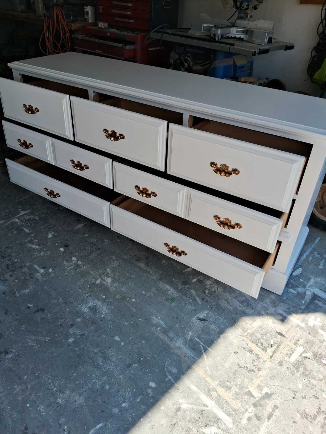 White Dresser with 9 Drawers - photo 2